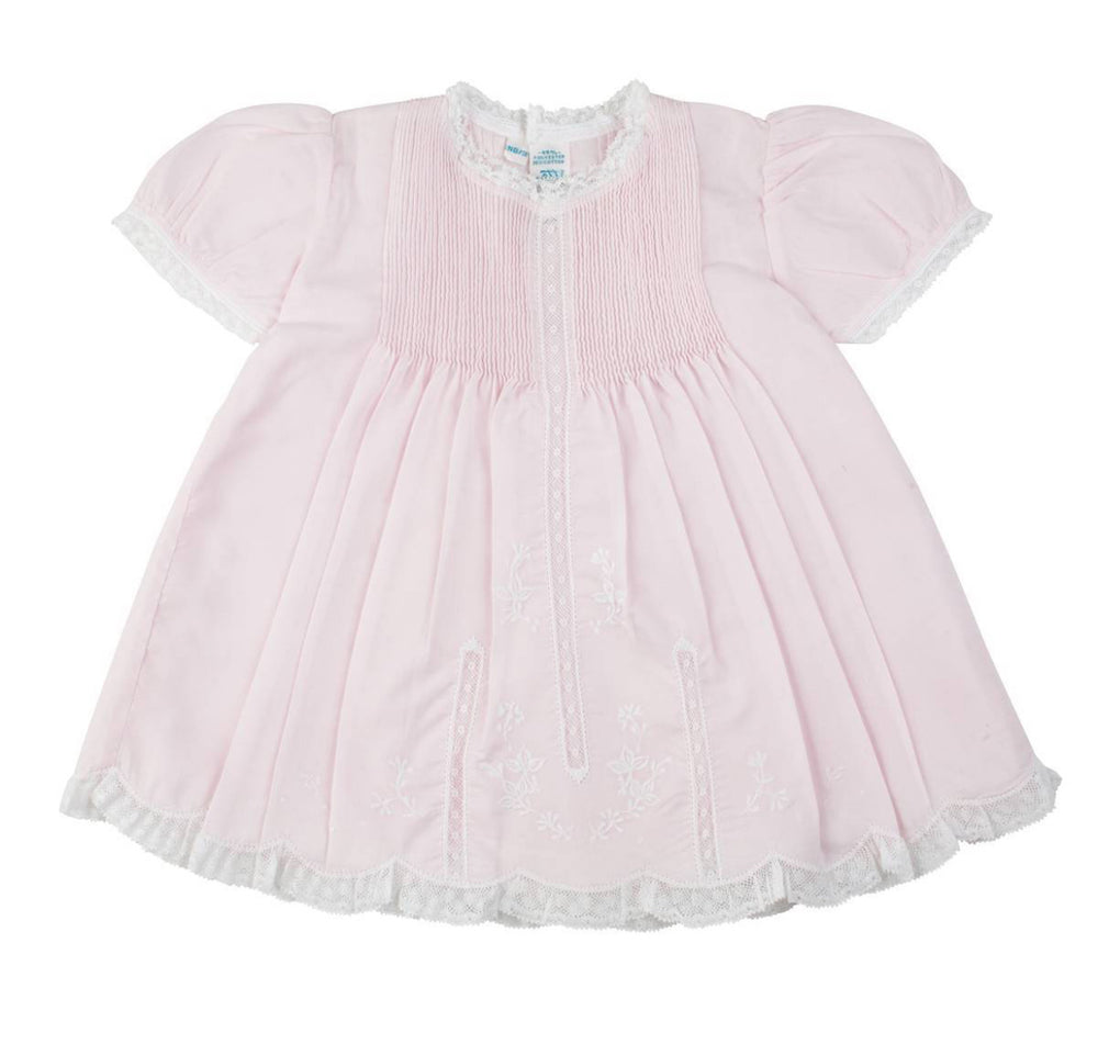 Lace Trim Slip Dress by Feltman pink