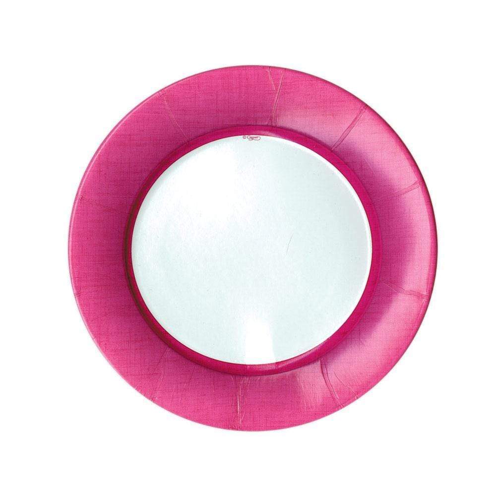 Round Linen Border Plates