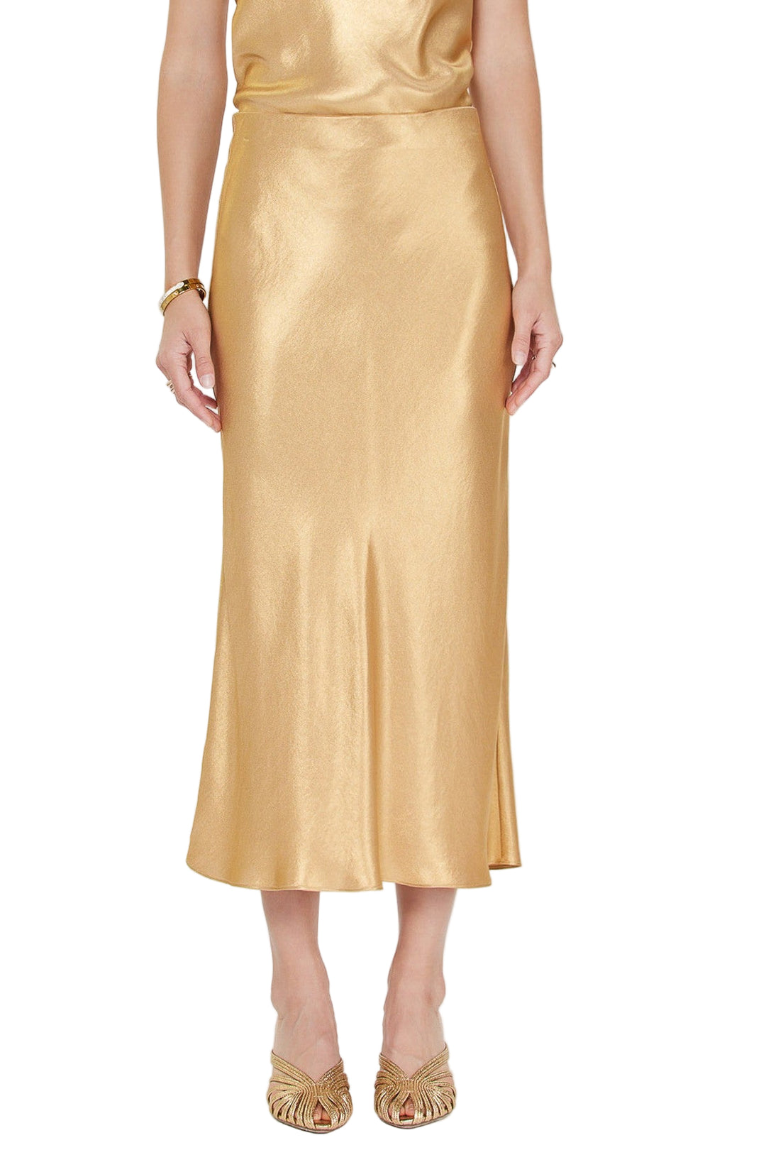 Silk Bias Midi Skirt