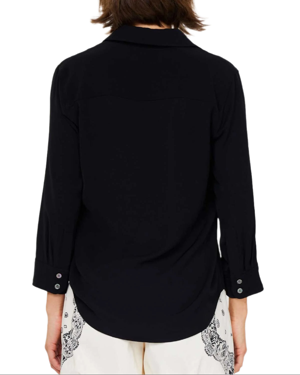 Quarter Sleeve Button Down Shirt