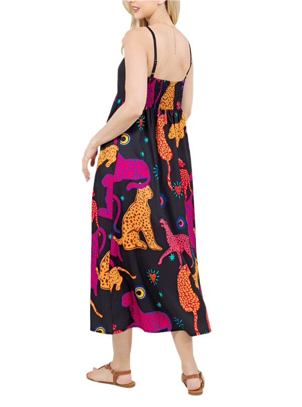 Lainey Leopard Midi Dress