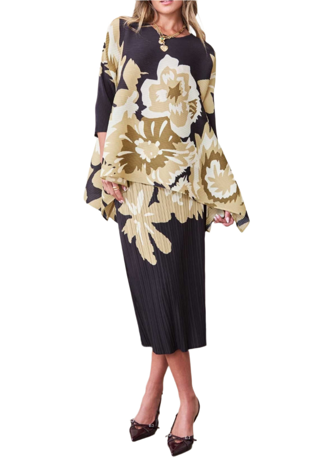 Sabrina Floral Midi Skirt Set