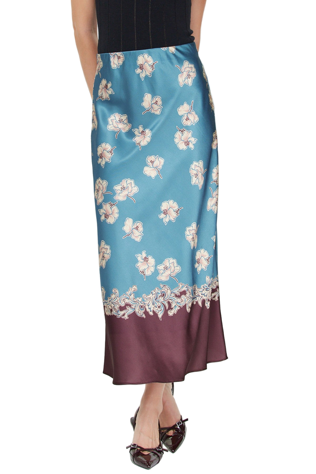 Floral Printed Midi Skirt