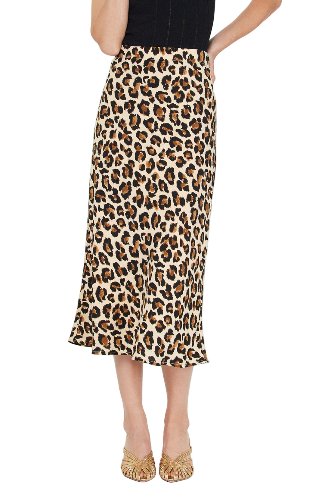 Leopard Printed Midi Skirt