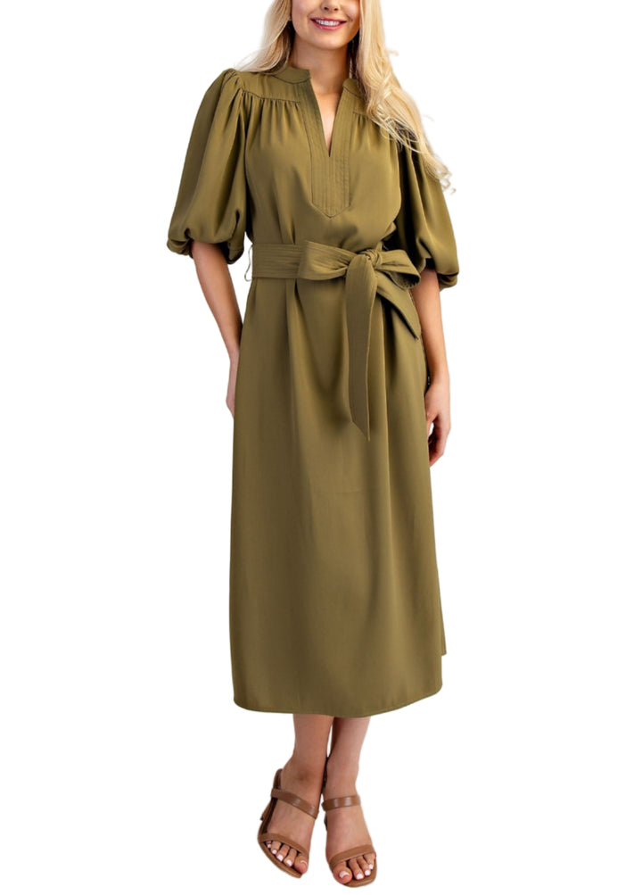 Bailey Bubble Sleeve Midi Dress