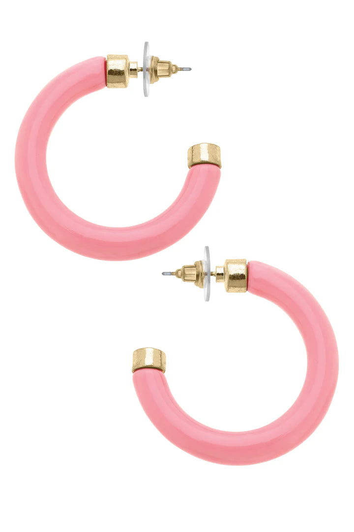Hillary Resin Hollow Hoop Earrings