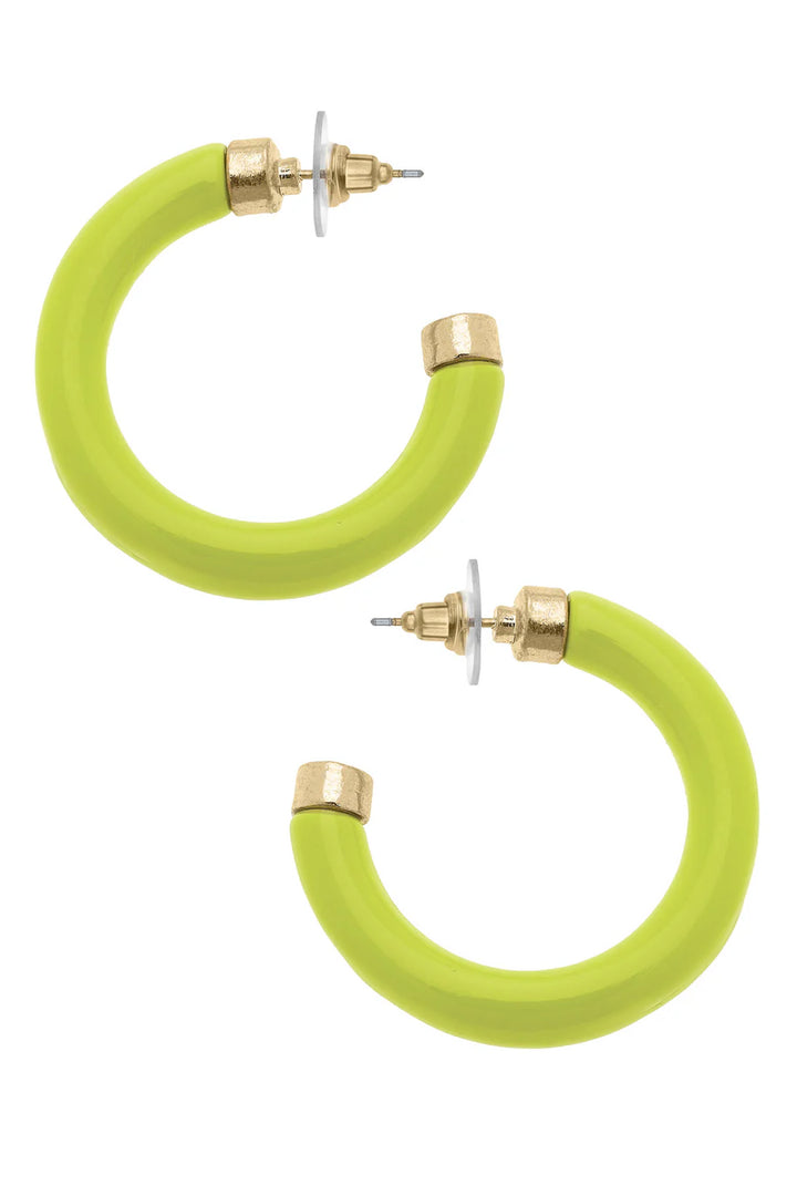 Hillary Resin Hollow Hoop Earrings