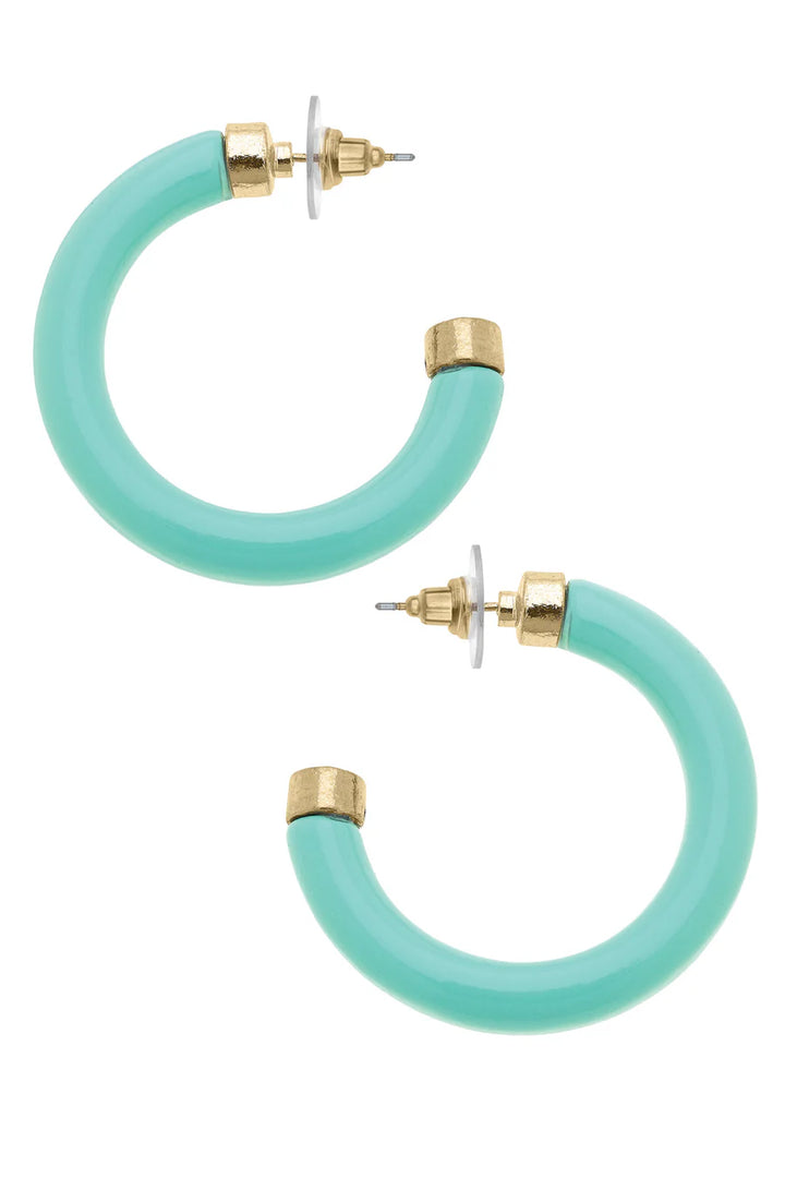 Hillary Resin Hollow Hoop Earrings