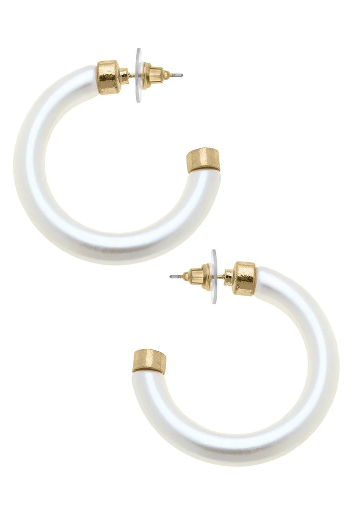 Hillary Resin Hollow Hoop Earrings