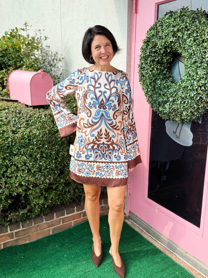 Bailey Border Print Mini Dress