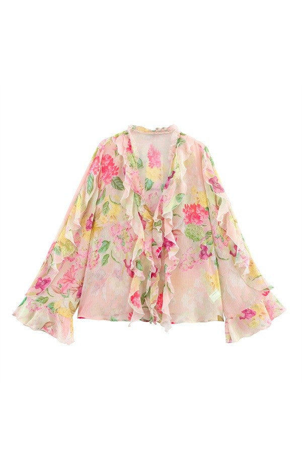 Hazel Ruffle Sleeve Top