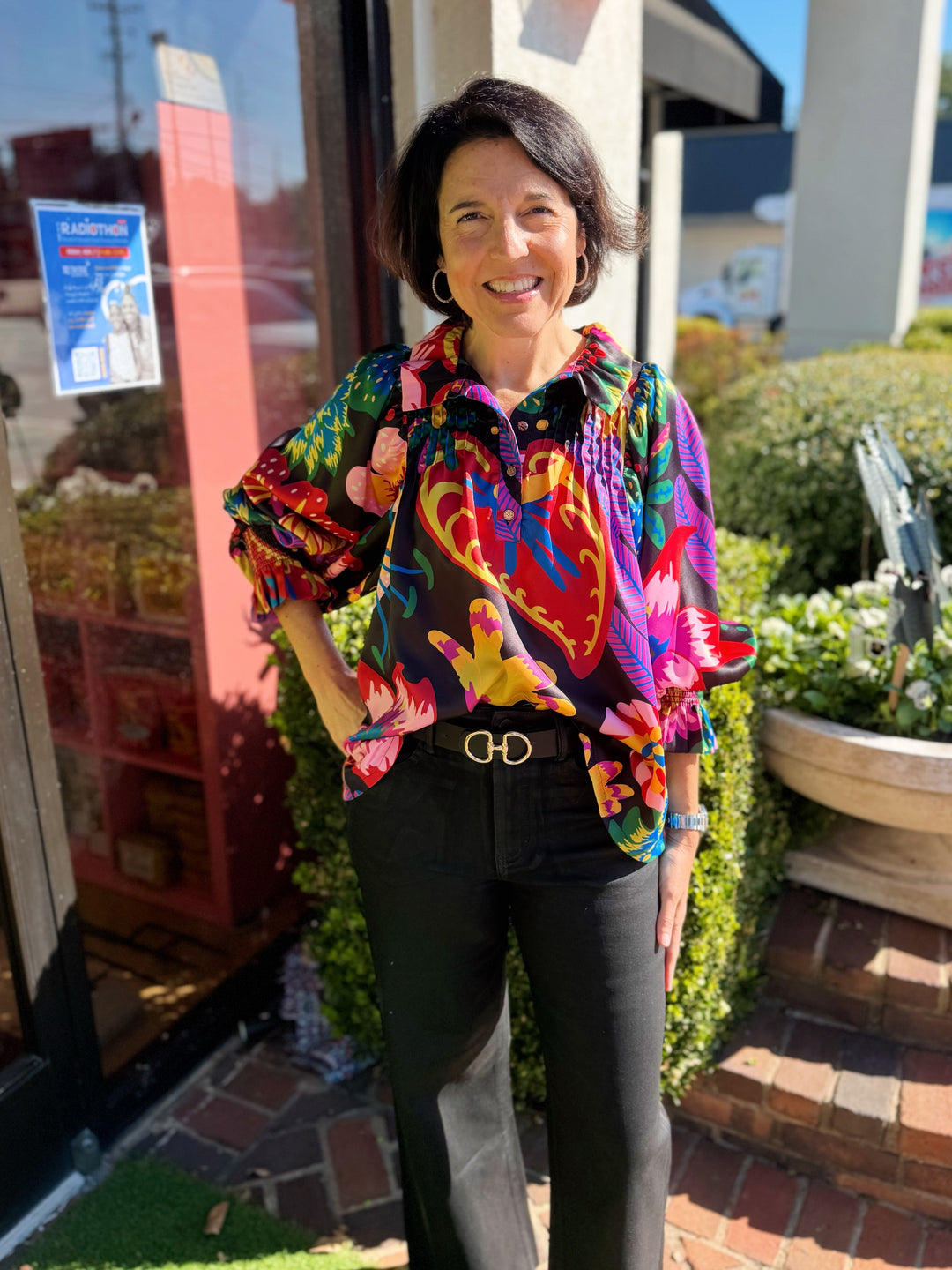 Charlotte Top in Midnight Carden by Emily McCarthy