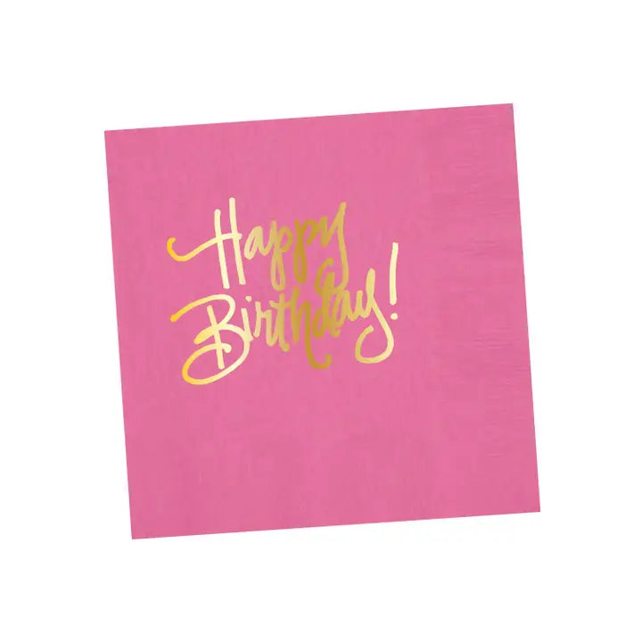 Happy Birthday Napkins - Pickering Boxwood