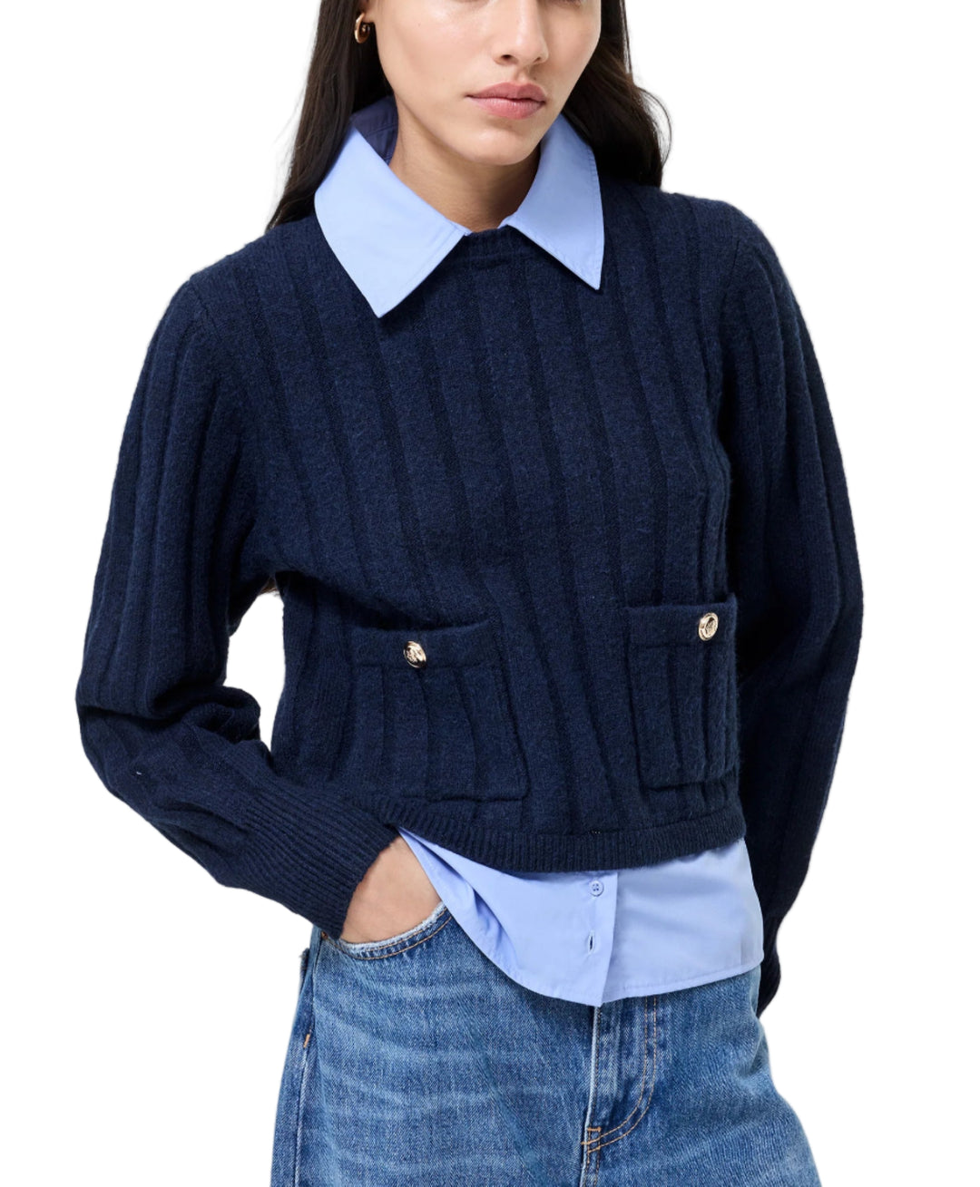 Ellie Knit Collared Pullover