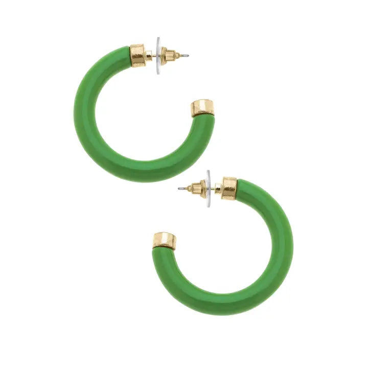 Hillary Resin Hollow Hoop Earrings