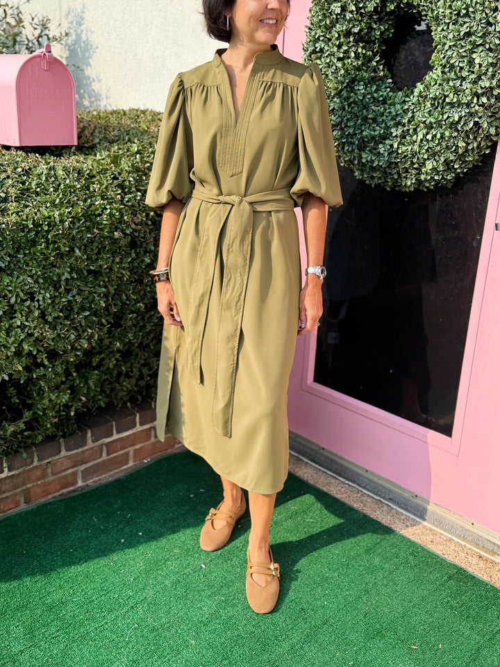 Bailey Bubble Sleeve Midi Dress