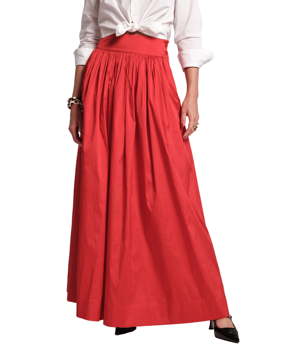 The new Ball Skirt is the event-ready maxi you’ll reach for again and again. Make an entrance in a dramatic full skirt crafted from luxurious dupioni. It's draped with vintage elegance, and perfect for pairing with everything from soft sweaters to polished blouses.