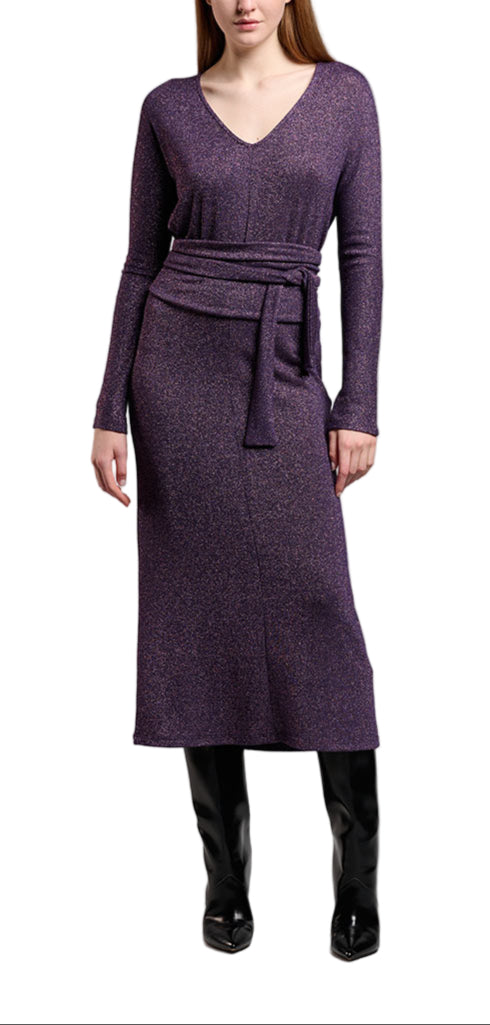 Abito Jersey Midi Dress in Violet