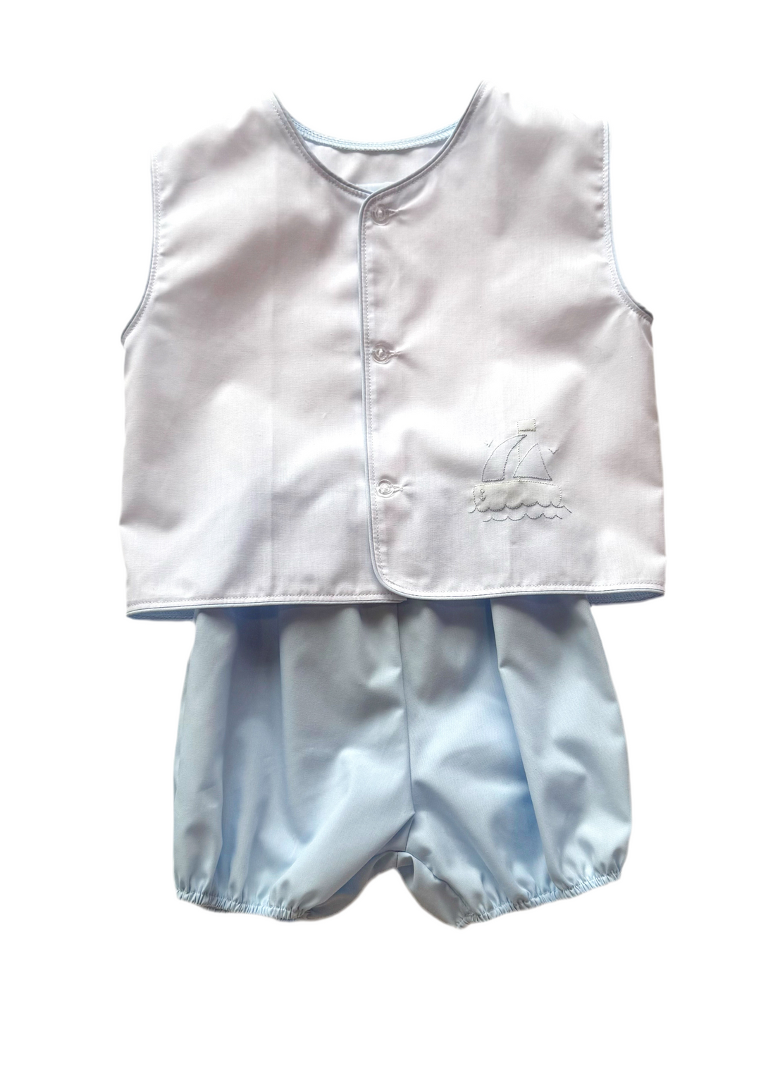 Sleeveless Boat Diaper Set by Auraluz