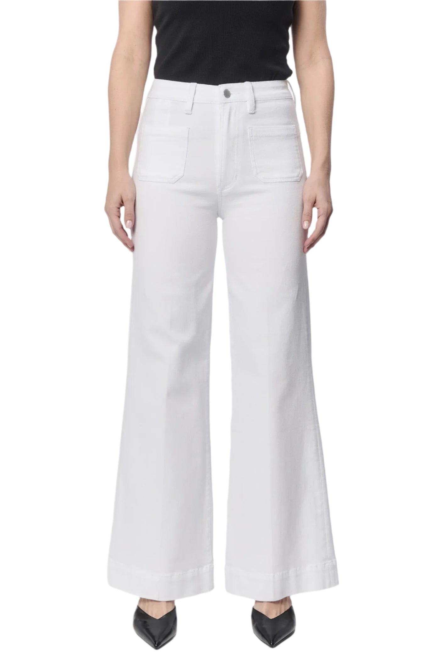 Fiona Wide Leg Jean in White by Dear John