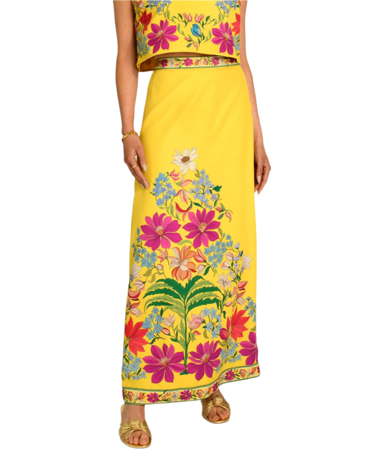 Mila Skirt in Tapestry Yellow by Elizabeth James the Label