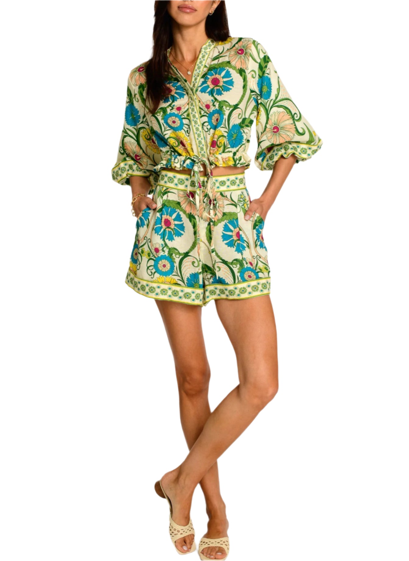 Maeve Top & Babe Short in Gatsby by Elizabeth James the Label