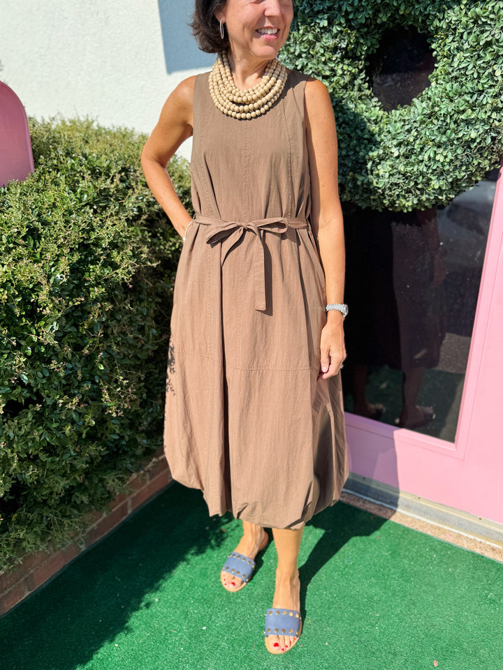 Bubble Hem Midi Dress