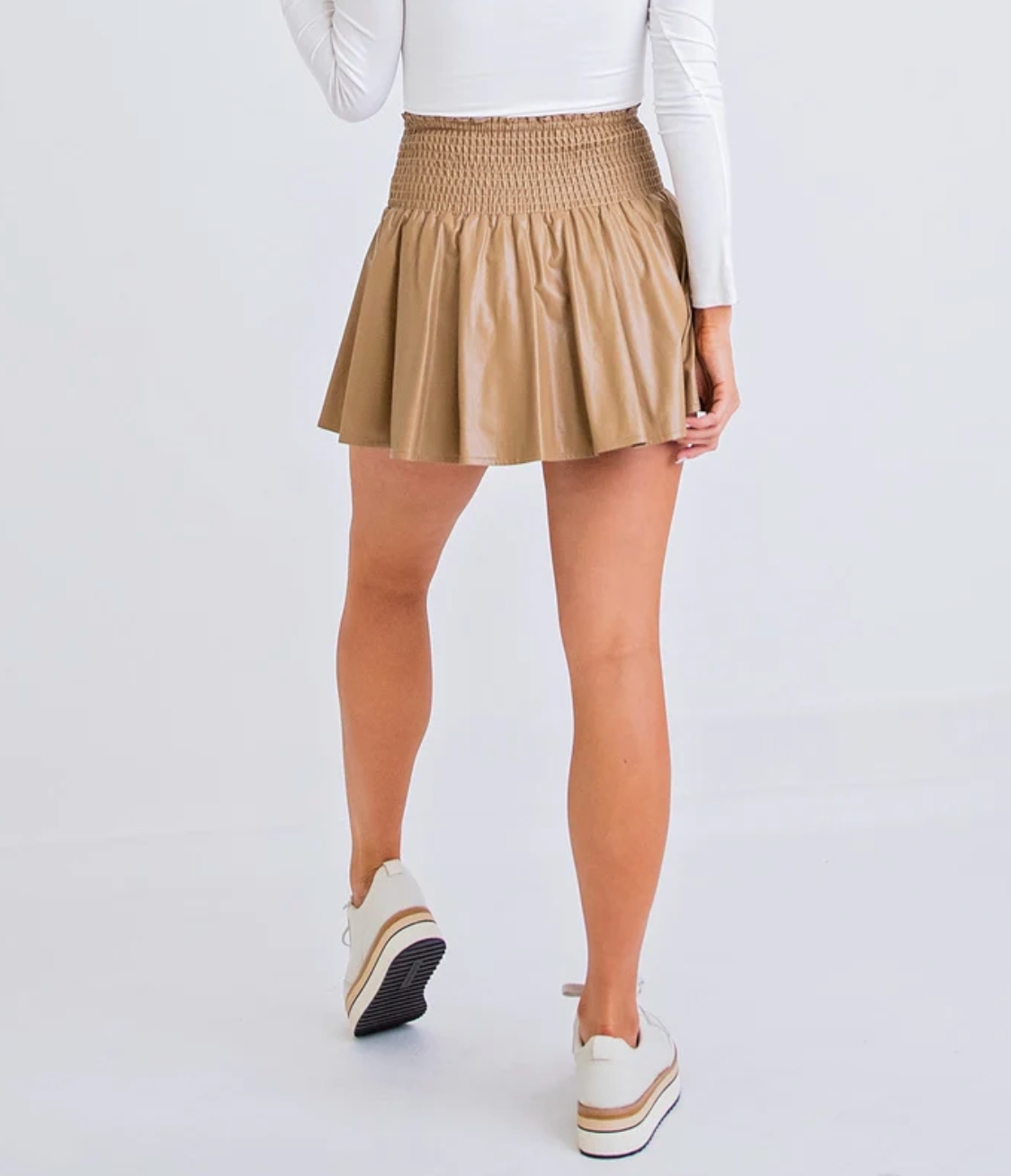 Leather Smock Skort by Karlie