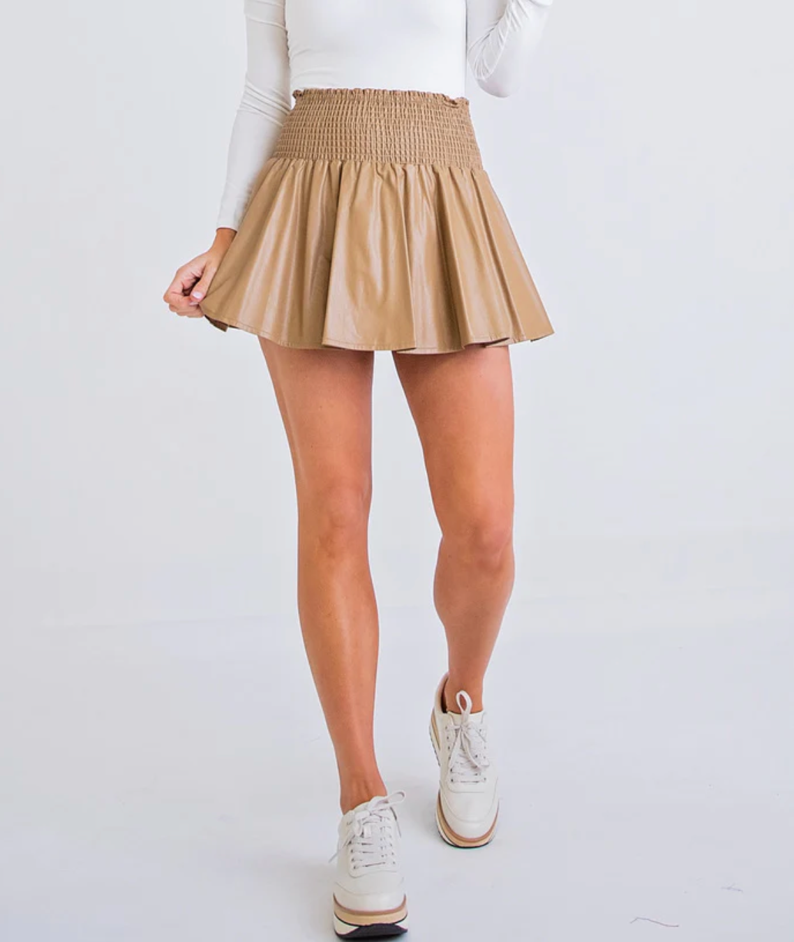 Leather Smock Skort by Karlie