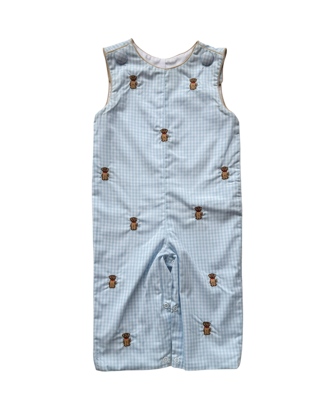 Labrador Embroidered Longall in Blue Medium Check