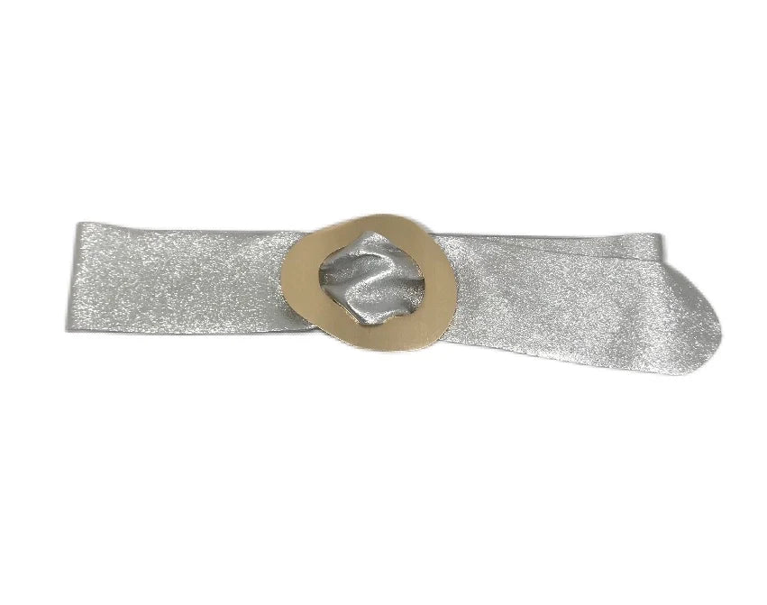 Leather Belt with Gold Buckle