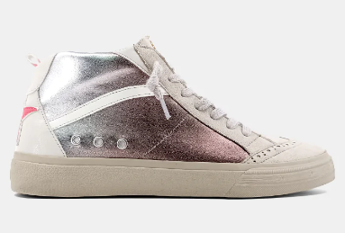 Shu Shop Metallic Sneakers w/ Glitter Detail