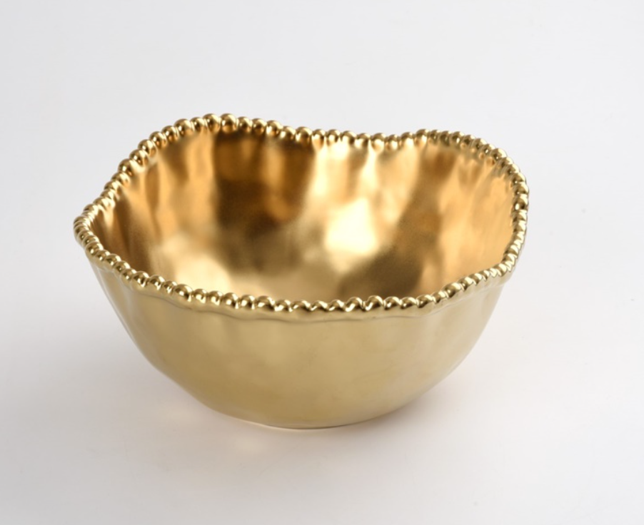 Matte Gold Medium Salad Bowl
