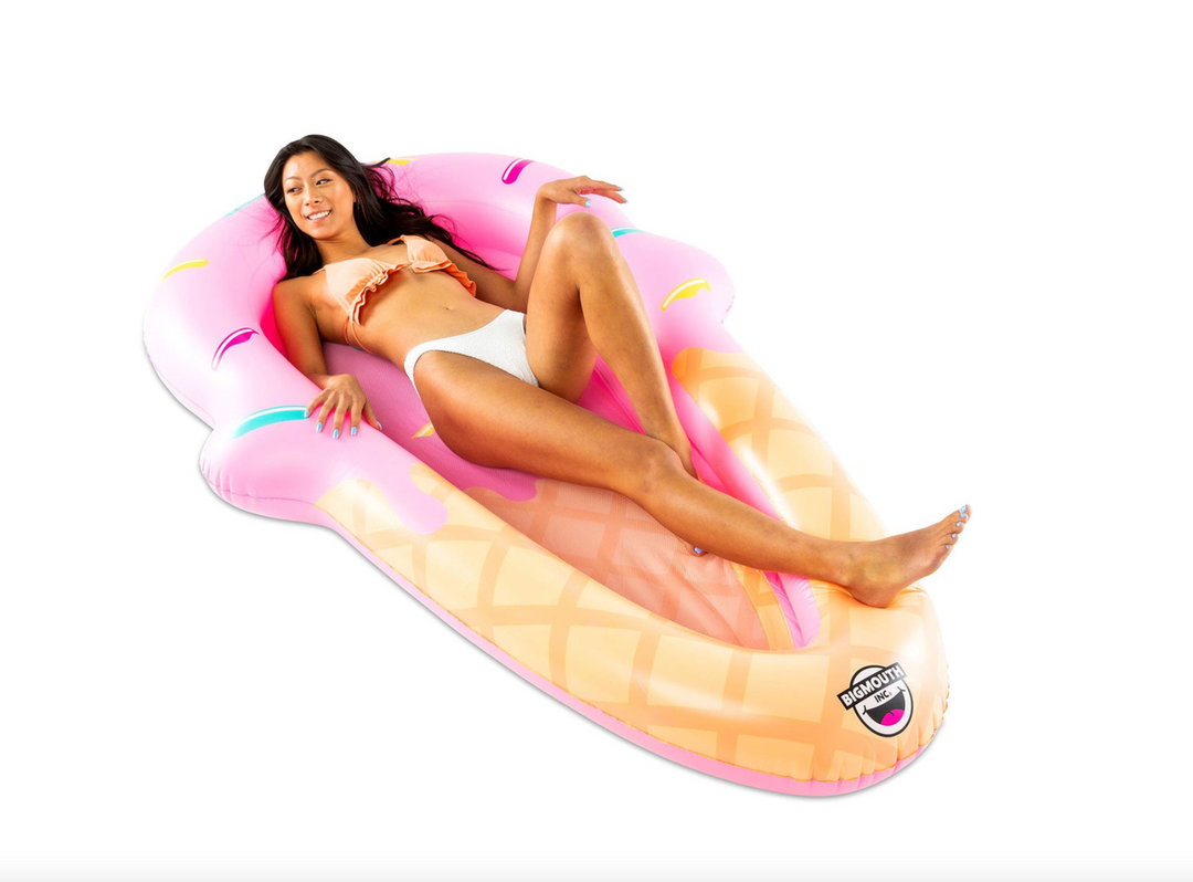 Pink Ice Cream Mesh Hammock Float