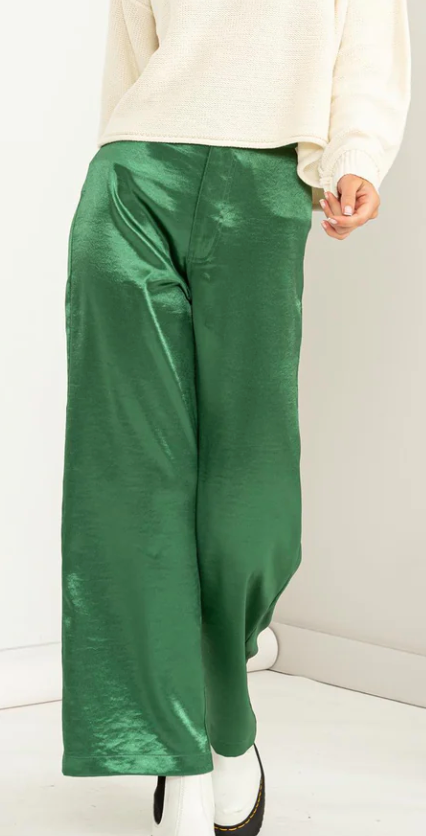Shelley Satin High Waist Pants