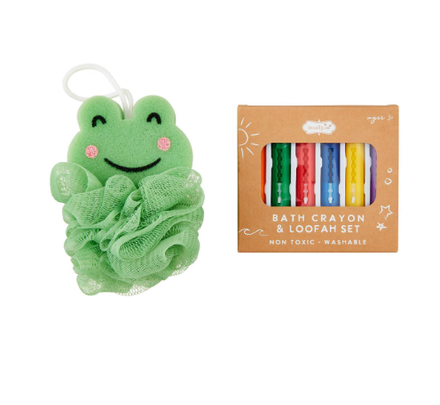 Loofah & Bath Crayon Set