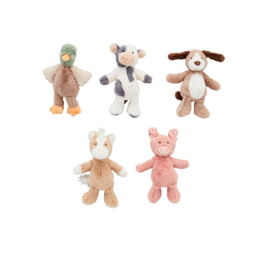 Farm Animal Plush Rattle