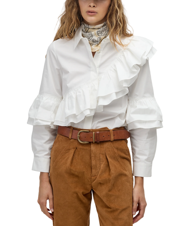 Mambo Poplin Shirt in White