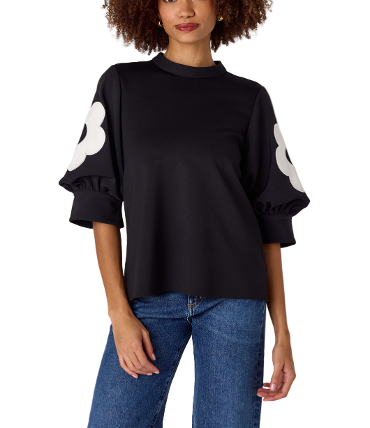 Jonesy Top in Black by Crosby Mollie Burch