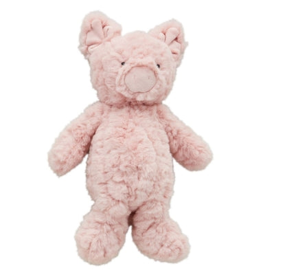 Faux fur plush with weighted seat for sitting.