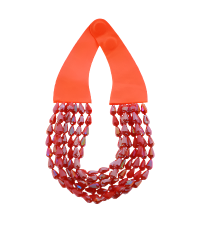 7 Row T-Drop Bead Necklace