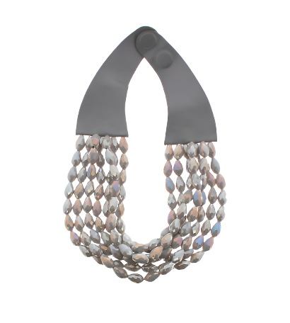 7 Row T-Drop Bead Necklace