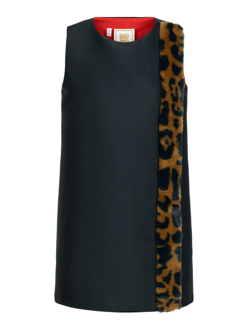 Tory Dress in Midnight Leopard by Emily McCarthy