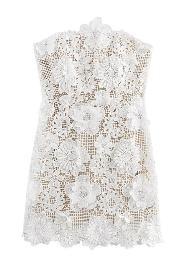 Floral Lace Sleeveless Dress