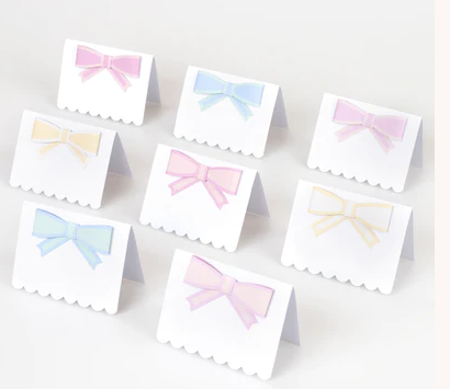 Pastel Bow Place Cards
