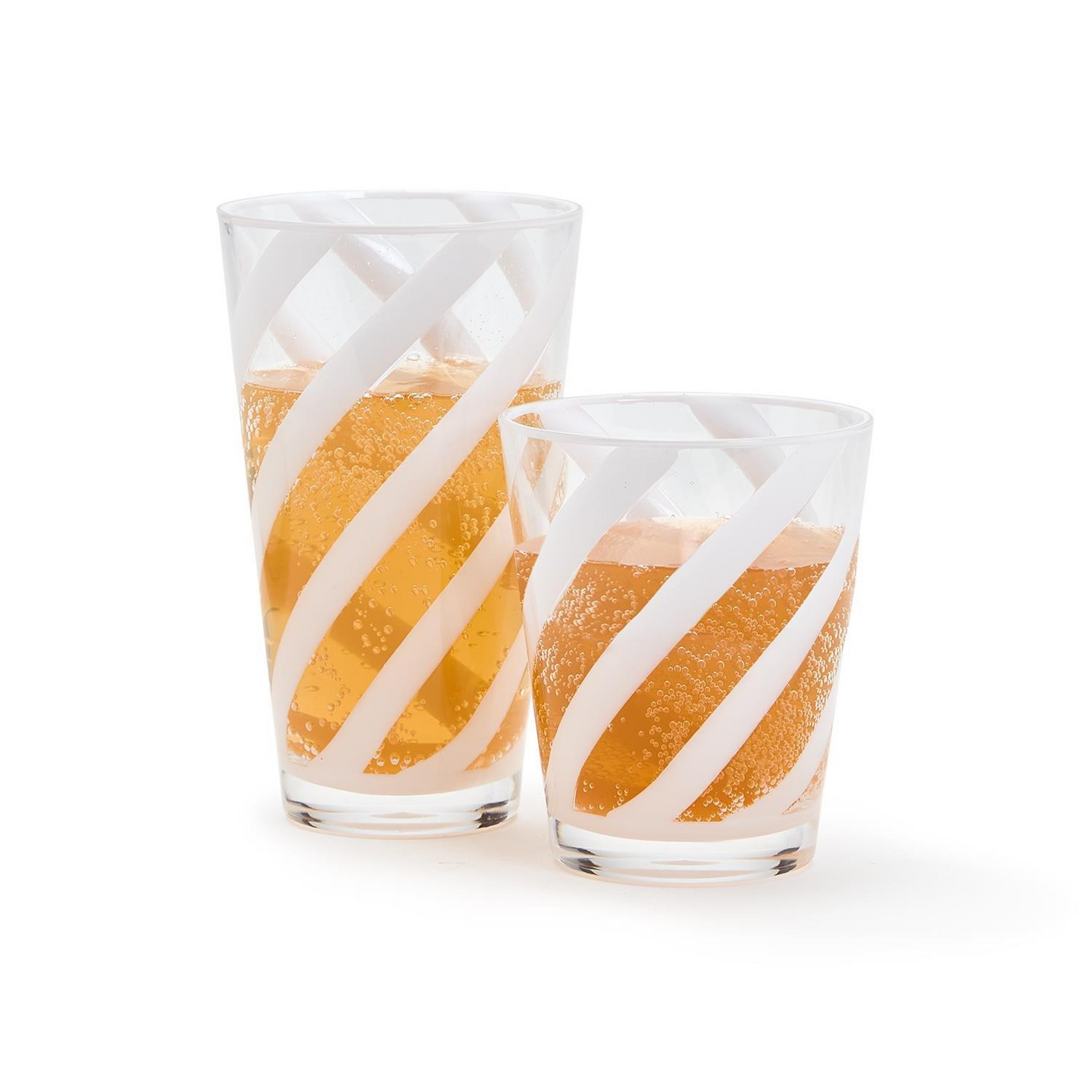 Interlaced Opaque White Drinking Glasses