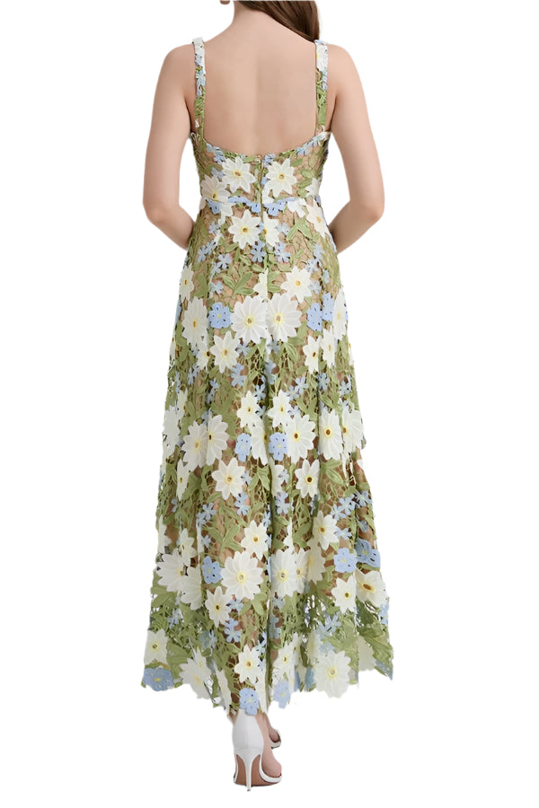Ivey Floral Lace Midi Dress