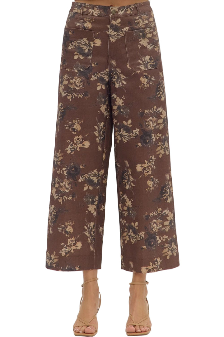 Lacie Floral Mid Rise Pants