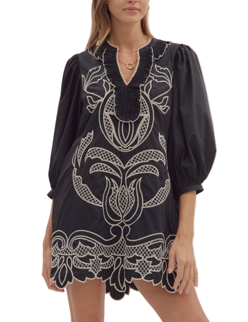 Cori Embroidered Dress