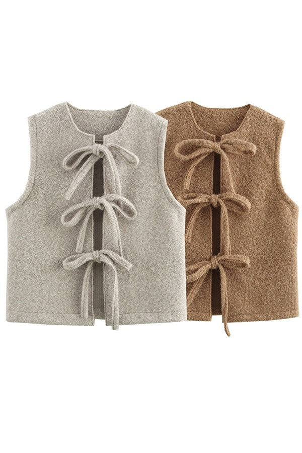 Front Bow Sherpa Vest